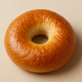 bagel on neutral background