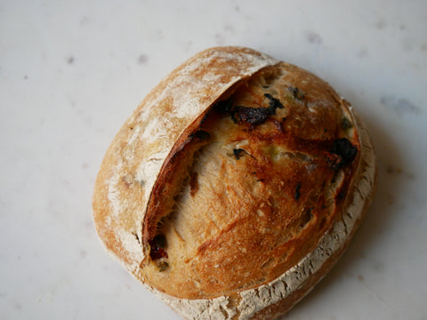 Sourdough with Sun-dry Tomato , Basil &  Jalapeño
